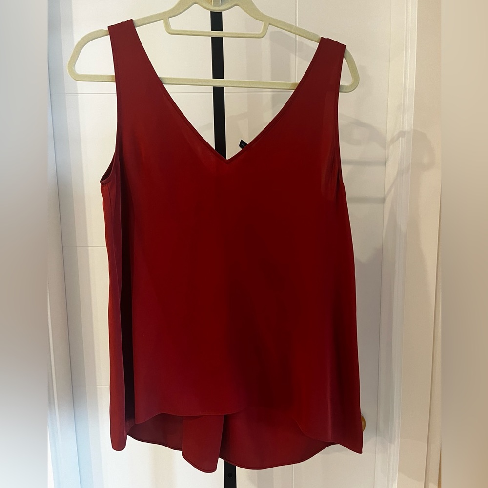 Theory Red Silk tank